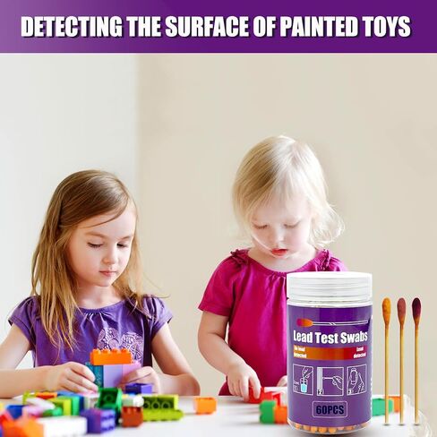 مجموعة اختبار الرصاص - مجموعة اختبار طلاء الرصاص الفورية المطورة مع 30 مسحة - نتائج مجموعة اختبار الرصاص الدقيقة في 30 ثانية لجميع الأسطح المطلية والأطباق والألعاب والمجوهرات والمعادن والسيراميك والخشب in Kuwait