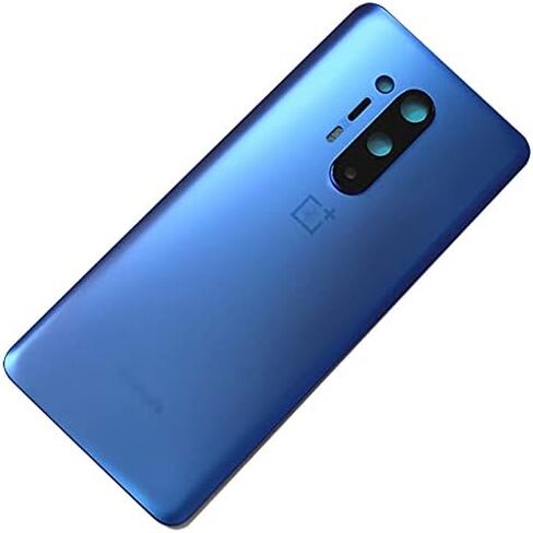 Battery Back Cover Rear Panel Glass with Camera Glass Lens/Flash Replacement for OnePlus 8 Pro 5G +Tools (Blue) in Saudi Arabia