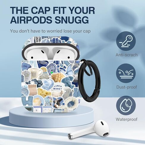 maxjoy لحالة airpods، أنيمي الكرتون تصميم لطيف airpods الجيل الأول والثاني غطاء حالة لقرون الهواء الرجال الفتيان الفتيات الأطفال، حالات kawaii لairpods التفاح 1/2، أنيمي الأبيض سحابة الحبل in Kuwait