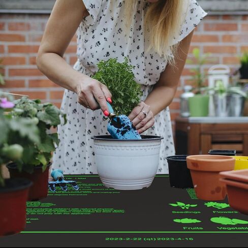 حصيرة حرارة الشتلات لبدء البذور، وسادة تدفئة مائية متينة مقاومة للماء ودافئة، حصيرة تدفئة نباتية مقاس 10 بوصة × 20.75 بوصة للإنبات والبستنة الداخلية والدفيئة - عبوتان in Kuwait