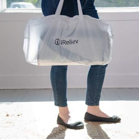 وسادة تدفئة بالأشعة تحت الحمراء البعيدة من iReliev مع اليشم الطبيعي والتورمالين (24 بوصة × 16 بوصة) - حرارة مخترقة تلطف آلام العضلات والمفاصل الصلبة والتشنجات والتهاب المفاصل وآلام الظهر - تتضمن حقيبة سفر in Kuwait