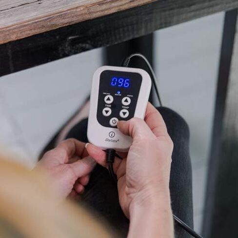 وسادة تدفئة بالأشعة تحت الحمراء البعيدة من iReliev مع اليشم الطبيعي والتورمالين (24 بوصة × 16 بوصة) - حرارة مخترقة تلطف آلام العضلات والمفاصل الصلبة والتشنجات والتهاب المفاصل وآلام الظهر - تتضمن حقيبة سفر in Kuwait