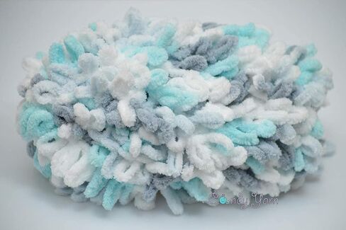 Alize Puffy Fine Color Baby Blanket Small Loop 100% Micropolyester Soft Yarn Lot of 4skn 400gr 64yds (5939) in Saudi Arabia