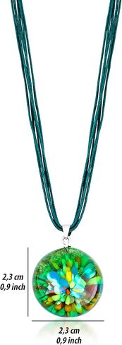 Venetian Murano Glass Necklaces Earrings Bracelets | 100% Handmade & 100% Unique | Pendants | Earrings | Protection | Positive Energy | Balance | Jewelry | Comes with Beautiful Gift Box in Saudi Arabia
