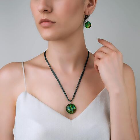 Venetian Murano Glass Necklaces Earrings Bracelets | 100% Handmade & 100% Unique | Pendants | Earrings | Protection | Positive Energy | Balance | Jewelry | Comes with Beautiful Gift Box in Saudi Arabia