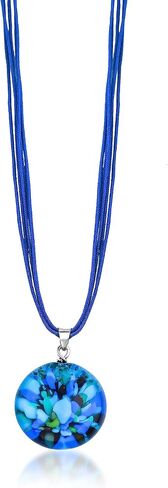 Venetian Murano Glass Necklaces Earrings Bracelets | 100% Handmade & 100% Unique | Pendants | Earrings | Protection | Positive Energy | Balance | Jewelry | Comes with Beautiful Gift Box in Saudi Arabia