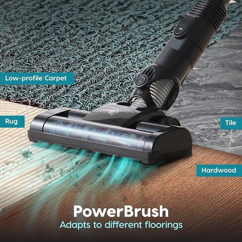 IRIS USA Power Brush Cordless Stick Vacuum for Low-profile Carpet Rugs and Hard Floors, 4-in-1 Attachments, 9000Pa Suction LED Indicator, 60K RPM 35 Min Runtime Battery, Pet Hair Cleaner in Saudi Arabia