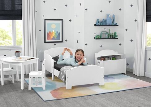 Delta Children Rectangle Area Rug for Kids, 53 x 59-Inch, Pearl Dot in Saudi Arabia