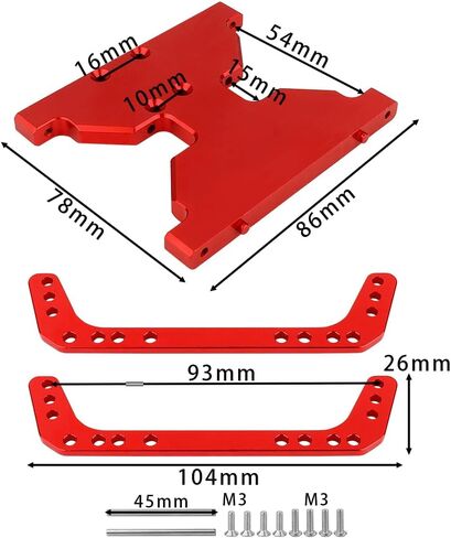 Aluminum Chassis Armors Anti-Collision Protection Skid Plate for 1/10 RC Crawler Axial Capra 1.9 Unlimited Trail Buggy UTB Currie F9 AXI03004 Metal Upgrade Parts (Silver) in Kuwait