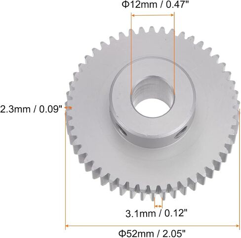 HARFINGTON Step Spur Gear 12mm Bore Gear 60T Mod 1 Aluminum Alloy Motor Gear for RC Car Replacement Parts Accessories Electric Grinder Gearbox Reduction Gear Reducer in Saudi Arabia