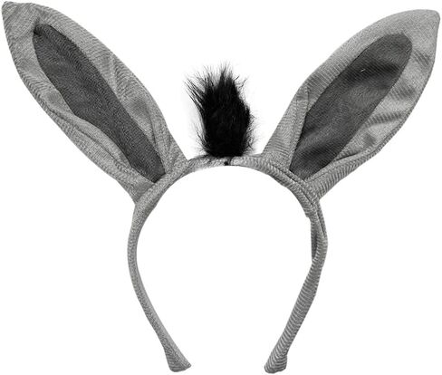 Grey Donkey Fancy Costume set Ears Headband Nose Tail Bow Tie Paws Tutu Skirt Animal Cosplay Outfit Theme Party in Saudi Arabia