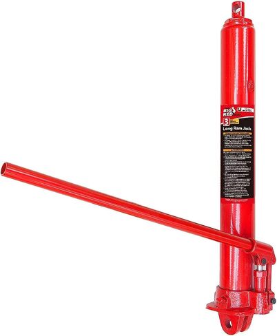 BIG RED T30306-1 Torin Hydraulic Long Ram Jack with Single Piston Pump and Clevis Base (Fits: Garage/Shop Cranes, Engine Hoists, and More): 3 Ton (6,000 lb.) Capacity, Red in Saudi Arabia