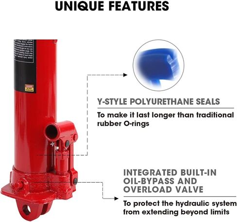 BIG RED T30306-1 Torin Hydraulic Long Ram Jack with Single Piston Pump and Clevis Base (Fits: Garage/Shop Cranes, Engine Hoists, and More): 3 Ton (6,000 lb.) Capacity, Red in Saudi Arabia