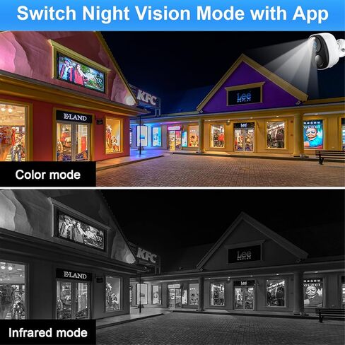 EVERSECU 2K 3MP Outdoor Wireless Security Camera Support Pairing Via Bluetooth, Rechargeable Battery-Powered WiFi Home CCTV Bullet Camera, Spotlight, PIR Motion Detection, 2-Way Audio (4pack) in Kuwait