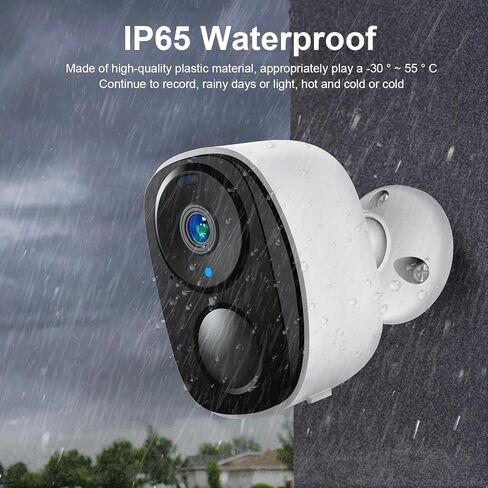 EVERSECU 2K 3MP Outdoor Wireless Security Camera Support Pairing Via Bluetooth, Rechargeable Battery-Powered WiFi Home CCTV Bullet Camera, Spotlight, PIR Motion Detection, 2-Way Audio (4pack) in Kuwait