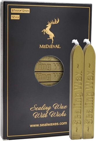 TELOSMA Navy Blue Sealing Wax Candle - Sealing Wax with Wick, Homemade Wax Seals for Wedding or Event Party Invitation,Thanks Giving Card, Christmas Thanks Card Envelope, 12 Count in Saudi Arabia