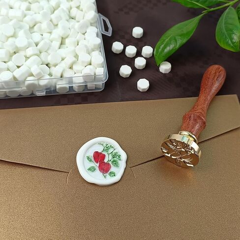 420 PCS Pine Green Sealing Wax Beads Kit Tomgenrine,with 1PCS "Forever Young" Sealing Wax Stamp with Removable Brass Head Wooden Handle for Making Letter Greeting Cards and Party Invitation in Saudi Arabia