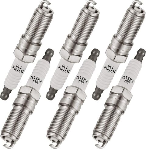 BDFHYK Set of 6 Iridium Spark Plug Compatible with Edge Fusion Taurus Taurus X Flex,Lincoln MKZ MKS MKT MKX,Mercury Sable,3.5L 3.7L V6,Engine Replacement for 5019 LTR5GP in Kuwait