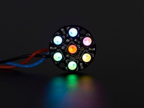 Adafruit NeoPixel Jewel - 7 x 5050 RGBW LED مع برامج تشغيل مدمجة [ADA2859] in Saudi Arabia
