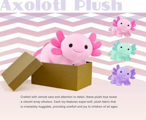 Axolotl Plush, Soft Cute Axolotl Stuffed Animal Plushies, Kawaii Plushies Dolls for Kids, Gift for Girls Boys (Green) in Kuwait