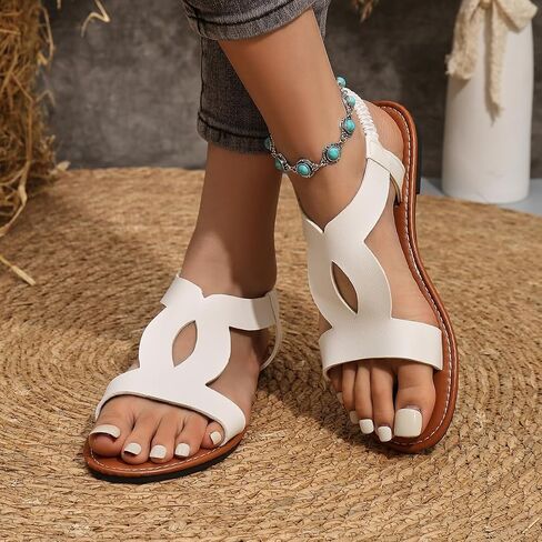 flat sandals for women open toe fashion casual Ankle Strap Summer sandals for women 2024 in Saudi Arabia