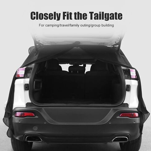 Car Sun Shade, Car Tailgate Mosquito Net Rear Windshield Sunshade Screen Magnetic Mount (Black, 170x150cm/67x59inch) in Saudi Arabia