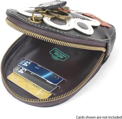 CHALA Mini Coin Purse Keychain - RFID Protected Card Holder and Coin Purse Accessory - Turtle A in Kuwait