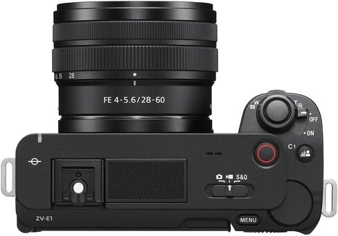Sony Alpha ZV-E1 Full-Frame Vlog Mirrorless Lens Camera with 28-60mm Lens - Black (ILCZVE1L/B) + 2 x 64GB Card + Filter Kit + Bag + 3 x NP-FZ100 Compatible Battery + External Charger + More (Renewed) in Saudi Arabia