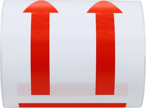 Hybsk 3x5 inch Red Arrows This Side Up Stickers Safe Handling for Shipping and Packing - 100 Adhesive Labels Per Roll (Red) in Saudi Arabia