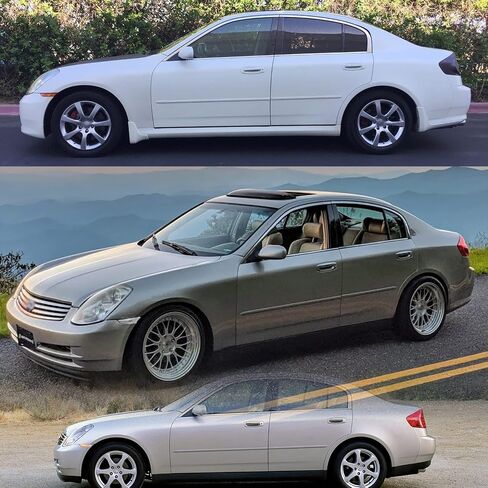 NSLUMO العنبر الأبيض المتعرج أدى أضواء علامة جانبية ل 2003-2006 إنفينيتي G35 سيدان أفق V35 عدسة واضحة المصد الأمامي الجانب علامة ث / كهرمان متسلسل إشارات الانعطاف LED وامض مجموعة العلامات الجانبية in Saudi Arabia