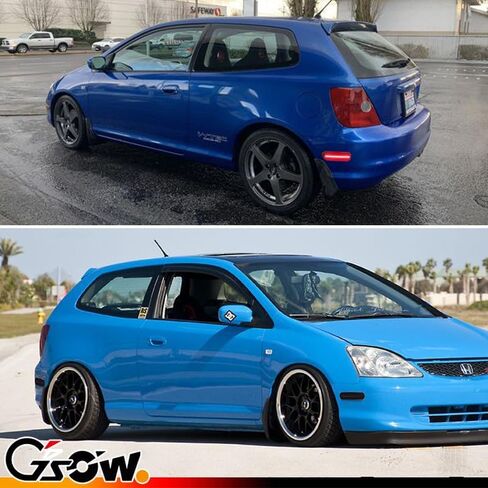 2 قطعة لـ 2002 2003 2004 2005 H-onda Civic Si EP3 3DR مصابيح تحديد جانبية للمصد الأحمر الخلفي، عدسة مدخنة، [تركيب بدون جهد] استبدال #33801S5TA01 in Kuwait