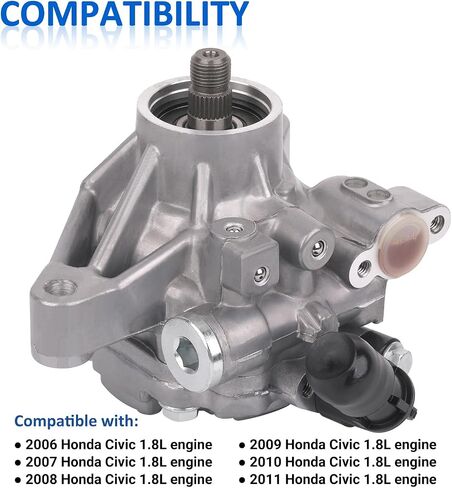 21-5456 Power Steering Pump Compatible with 2006 2007 2008 2009 2010 2011 Honda Civic 1.8L, Power Assist Pump Replace part 56110-RNA-A01, 29010309, 36-215668 in Saudi Arabia
