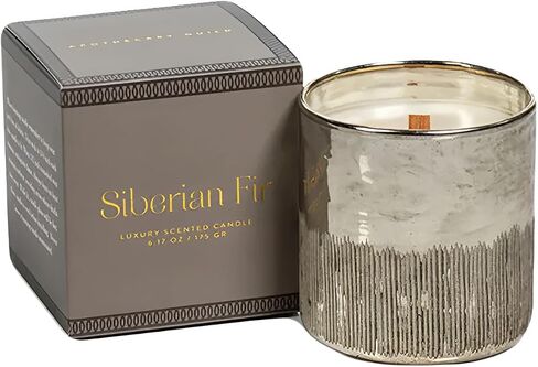 Zodax Siberian FIR Antique Silver Wood Wick Scented Candle in Saudi Arabia