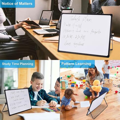 Dry Erase Board,Small White Board 16"x12" with Stand and 14pack Dry Erase Board Accessories,Magnetic Whiteboard for Wall Desktop Desk Students Classroom Drawing School Office in Saudi Arabia