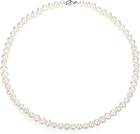 VIKI LYNN Pearl Necklace 6-7mm AAA Freshwater Cultured Pearl Choker Jewelry for Women 16 Inch in Saudi Arabia