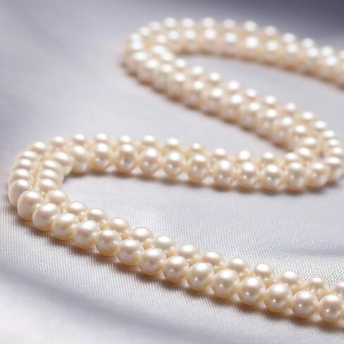 VIKI LYNN Pearl Necklace 6-7mm AAA Freshwater Cultured Pearl Choker Jewelry for Women 16 Inch in Saudi Arabia