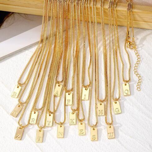 Layered Initial Necklaces Gold for Women, 14K Gold English Plated Initial A-Z Letter Necklace Pendant Personalized Dainty Link Chain Chokers, Mothers Day Jewelry Gifts for Girls in Saudi Arabia