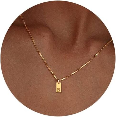 Layered Initial Necklaces Gold for Women, 14K Gold English Plated Initial A-Z Letter Necklace Pendant Personalized Dainty Link Chain Chokers, Mothers Day Jewelry Gifts for Girls in Kuwait
