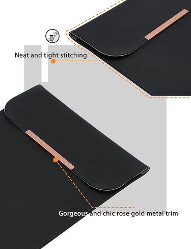 HYZUO 13 Inch Laptop Sleeve Compatible with MacBook Air 13.6/13 M2 A2681 M1 A2337 2018-2024, MacBook Pro 13 M2 M1 2016-2024, Faux Suede Leather Case, Brown-Single in Saudi Arabia