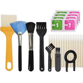 Keyboard Cleaning Kit, Small Cleaning Brush,Portable Nylon Anti Static Brushes, Electronics Brush for Cleaning Computer PC Keyboard, Laptop, Camera, Machine (Set of 31) (A)