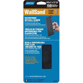 4-3/16" x 11-1/4" Norton 68320 WallSand Die-Cut Drywall Sanding Screen 150-Grit Handy-Pack