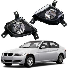BestParts Pair of H8 Halogen Fog Lights Lamps LH RH Compatible With BMW 3 Series 2009-2011 323i 328i 335i 335d Sedan/Wagon E90/E91 (w/o M Pkg) Replaces 63177199893 BM2592137 63177199894 BM2593137