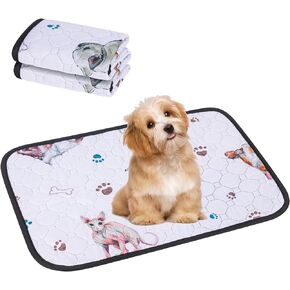 Reusable Washable Pee Pads for Dogs 24" x 18" 2 Pack, Absorbent Pet Puppy Dog Training Pads Non-Slip, Waterproof Whelping Potty Pads for Dogs Leak-Proof