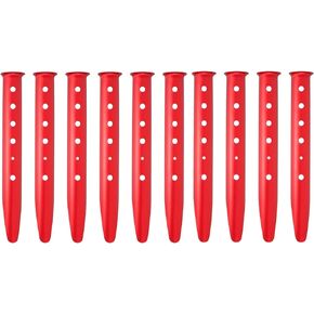 Aluminum Tent Stakes for Camping in Snow and Sand 10PCS Beach Canopy Tent Stakes U-Shaped Tent Pegs Lightweight Ground Nails for Beach Shade Canopy Hiking Backpacking Boating Picnic