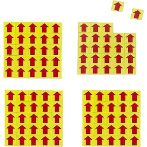 Warning Arrow Signs Magnets(100 Pack,1.2X1.2),Strong Magnetic Inspection Red Arrows Sticker for Office/Warehouse/Workplace/Home