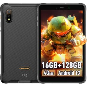 Ulefone Armor Pad Pro 8" Rugged Tablet (16GB + 128GB), 48MP Rear Camera + 32MP Front Camera, 7650mAh Battery 18W Fast Charging Octa Core Android 13, 4G LTE 3-Card Slots IP68 Waterproof Tablet GPS NFC
