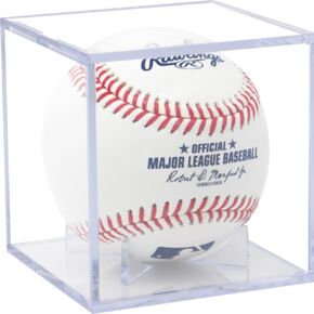 Baseball Cube - Crystal Clear UV Protected Acrylic Display Case Box - Autographed Game Ball Holder (Fits Official Size Baseball) - Signed Baseball Memorabilia Storage