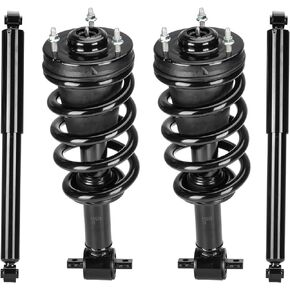 Front & Rear Strut Shock Assembly w/Coil Spring for Chevy Suburban 1500 07-14, Avalanche 07-13, GMC Yukon & Tahoe 07-19, Replace 579104 4345073, 4PCS
