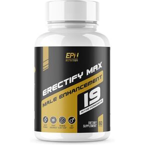 ERECTIFY MAX Male Enlargement Erection Support | #1 New Ultra Dosed Men's Enhancement to Maximize Blood Flow, Thickness & Boost Libido | Horny Goat Weed + 18 Fast Acting Ingredients - 60 Pills
