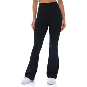 Lavento Women's Flare Pants 26"/28"/30"/32"/34" - High Waisted Flared Yoga Pant in Petite/Regular/Tall Fit